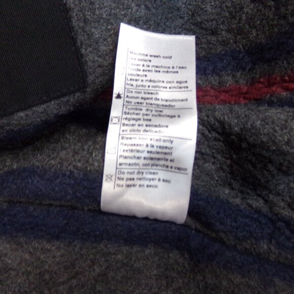 Men's Carhartt Coat Jacket Black B L Large Button Collar 103825 Blanket Lining - Picture 12 of 16